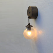 One-Light Cut and Etched Glass Globe Wall Sconce