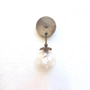 One-Light Cut and Etched Glass Globe Wall Sconce