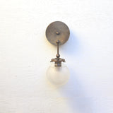 One-Light Cut Glass Globe Wall Sconce