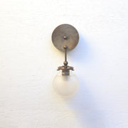 One-Light Cut Glass Globe Wall Sconce