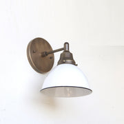 One-Light Enamel Dome Shade Wall Sconce
