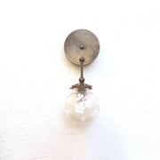 One-Light Etched Floral Glass Globe Wall Sconce