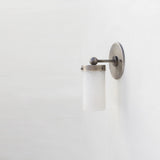One-Light Flat-Top Opal Glass Cylinder Wall Sconce