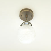 One-Light Glass Globe Semi-Flush Mount Ceiling Light