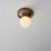 One-Light Globe Flush Mount Ceiling Light