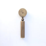 One-Light Long Cylinder Wall Sconce with Brass Ball Detail