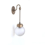 One-Light Long-Stem Glass Globe Wall Sconce