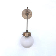 One-Light Long-Stem Glass Globe Wall Sconce