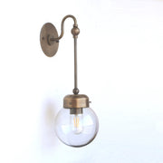 One-Light Long-Stem Glass Globe Wall Sconce
