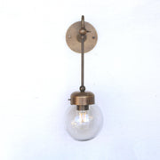 One-Light Long-Stem Glass Globe Wall Sconce