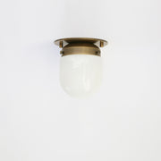 One-Light Mini Glass Shade Flush Mount Ceiling Light