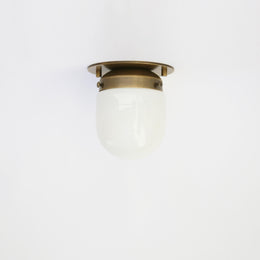 One-Light Mini Glass Shade Flush Mount Ceiling Light