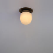 One-Light Mini Glass Shade Flush Mount Ceiling Light