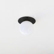 One-Light Mini Globe Flush Mount Ceiling Light