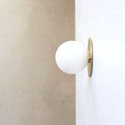 One-Light Mini Globe Flush Mount Ceiling Light