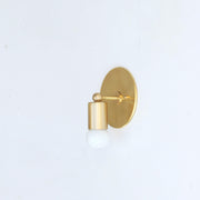 One-Light Minimal Brass Wall Sconce with Angled Socket