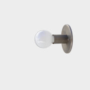 One-Light Minimal Brass Wall Sconce with Flush Back Plate