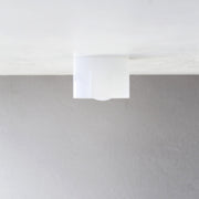 One-Light Opal Glass Cylinder Flush Mount Ceiling Light