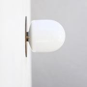 One-Light Opal Glass Dome Flush Mount Ceiling Light
