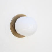 One-Light Opal Glass Dome Flush Mount Ceiling Light