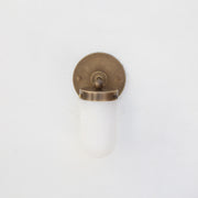 One-Light Opal Glass Tube Wall Sconce
