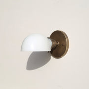 One-Light Opal Glass Vanity Wall Light