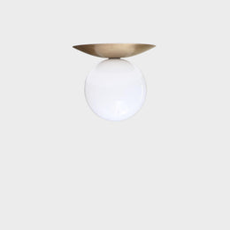 One-Light Opal Globe Flush Mount Ceiling Light