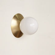 One-Light Opal Globe Flush Mount Ceiling Light