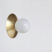 One-Light Opal Globe Flush Mount Ceiling Light