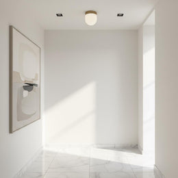 One-Light Opal Globe Flush Mount Ceiling Light