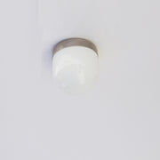 One-Light Opal Globe Flush Mount Ceiling Light