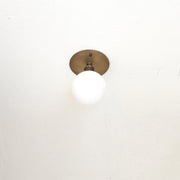 One-Light Opal Globe Flush Mount Ceiling Light