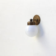 One-Light Opal Globe Wall Sconce