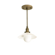 One-Light Pendant with Opal Glass Cone Shade