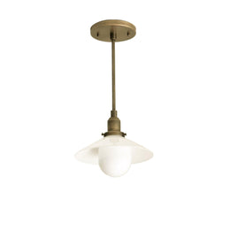One-Light Pendant with Opal Glass Cone Shade