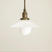 One-Light Pendant with Opal Glass Cone Shade