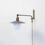 One-Light Plug-In Swing-Arm Sconce with Flared Shade