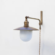 One-Light Plug-In Swing-Arm Sconce with Flared Shade
