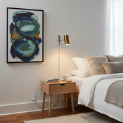 One-Light Plug-In Wall Sconce with Adjustable Brass Cylinder