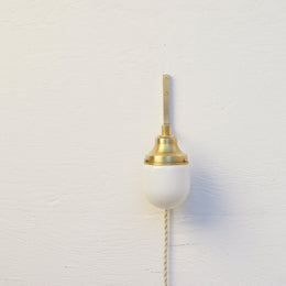 One-Light Plug-In Wall Sconce with Opal Glass Shade