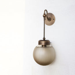 One-Light Rod-Drop Wall Sconce with Fluted Champagne Glass Globe