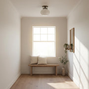 One-Light Schoolhouse Ceiling Light with Darkened Fittings