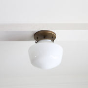 One-Light Schoolhouse Flush Mount Ceiling Light