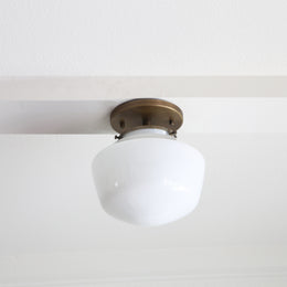 One-Light Schoolhouse Flush Mount Ceiling Light