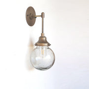 One-Light Seeded Glass Globe Wall Sconce