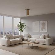 One-Light Square Canopy Cylinder Ceiling Spotlight