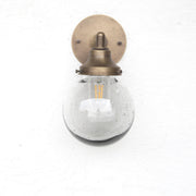 One-Light Stem-Hung Glass Globe Wall Sconce