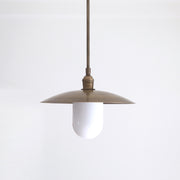 One-Light Stem Pendant with Brass Disc Shade