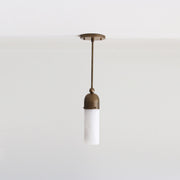 One-Light Stem Pendant with Opal Glass Tube Shade