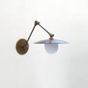 One-Light Swing-Arm Sconce with Brass Disc Shade